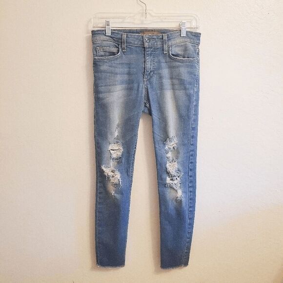 JOES JEANS Mid Rise Frayed Hem Skinny Size 27 - Picture 1 of 8